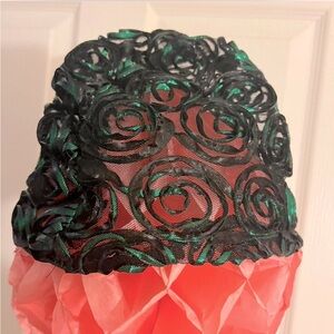 Green Floral Lace Hat